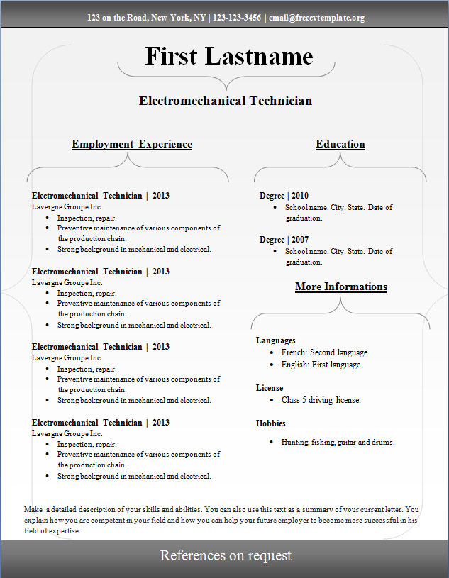 CV Template #99