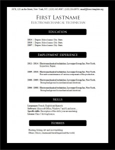 Free resume cv template #162