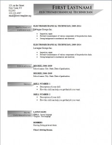 Free cv resume template #197