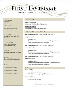 Free cv resume template #206