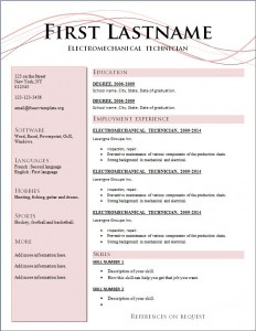 Free cv resume template #207