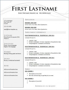 Free cv resume template #211