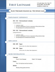 free cv resume template #255