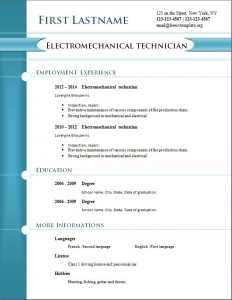 free cv resume template #259
