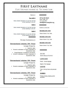 Free cv word resume template #281