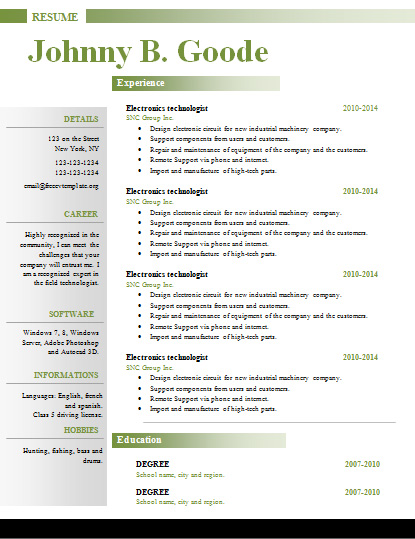 Free resume cv templates #353 to 359