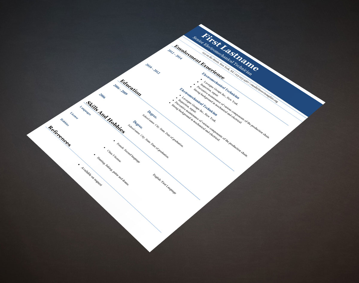 Free cv templates #404 to 410