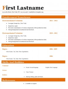 Resume cv template ms word format #415