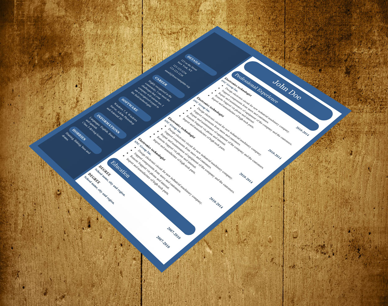 Free cv resume templates #417 to 422