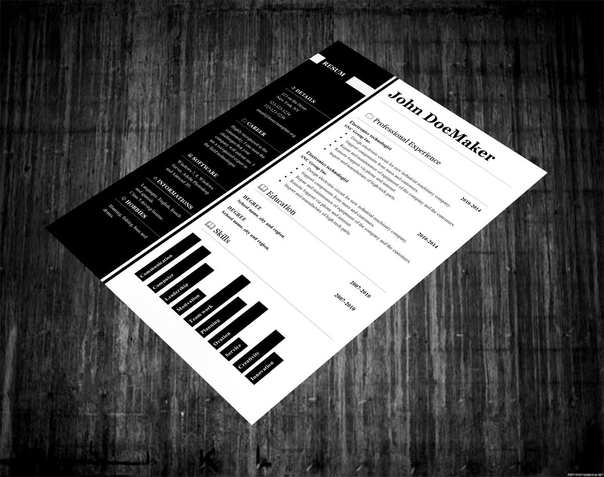 Free cv resume templates #429 to 433