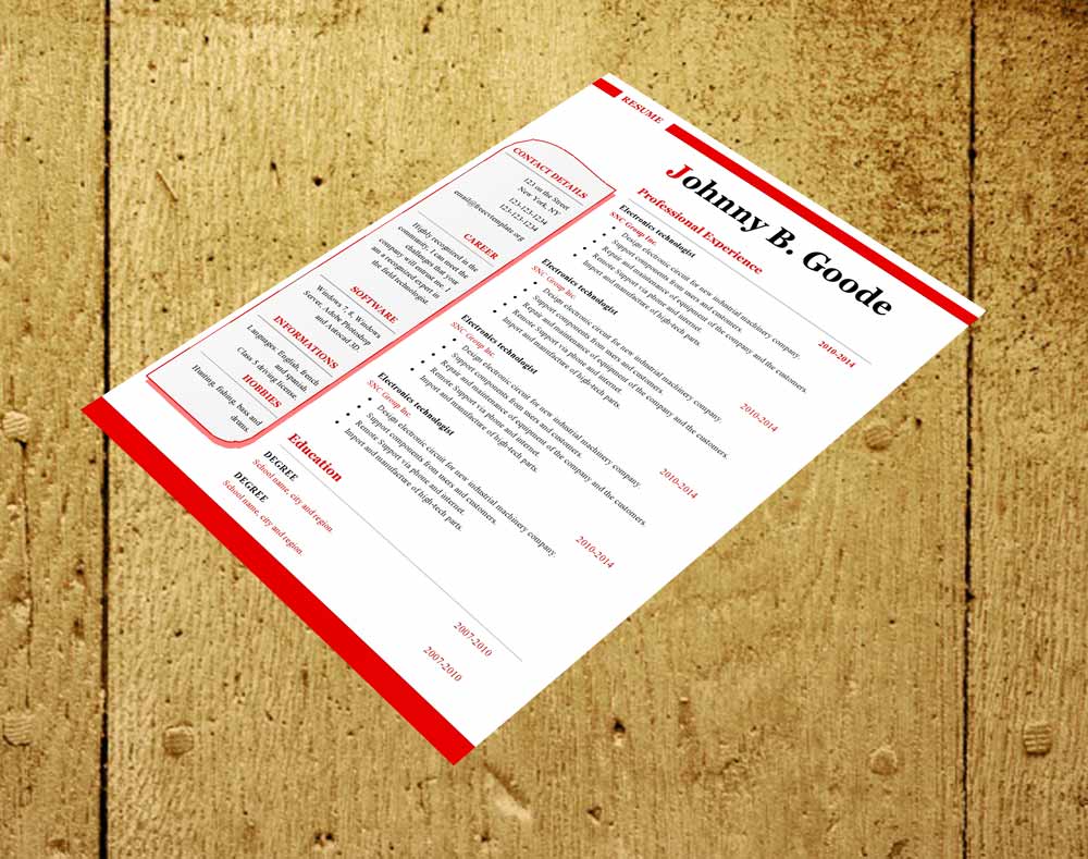 Free cv resume templates #447 to 452