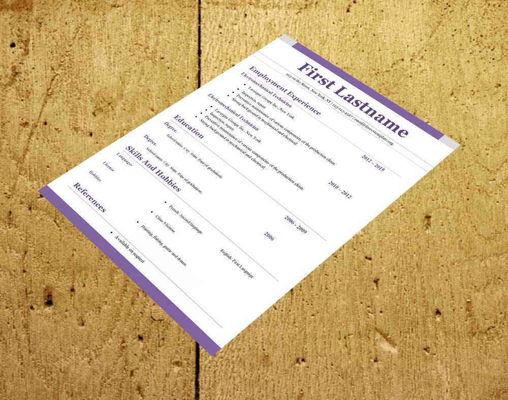 Free curriculum vitae templates #441 to 446