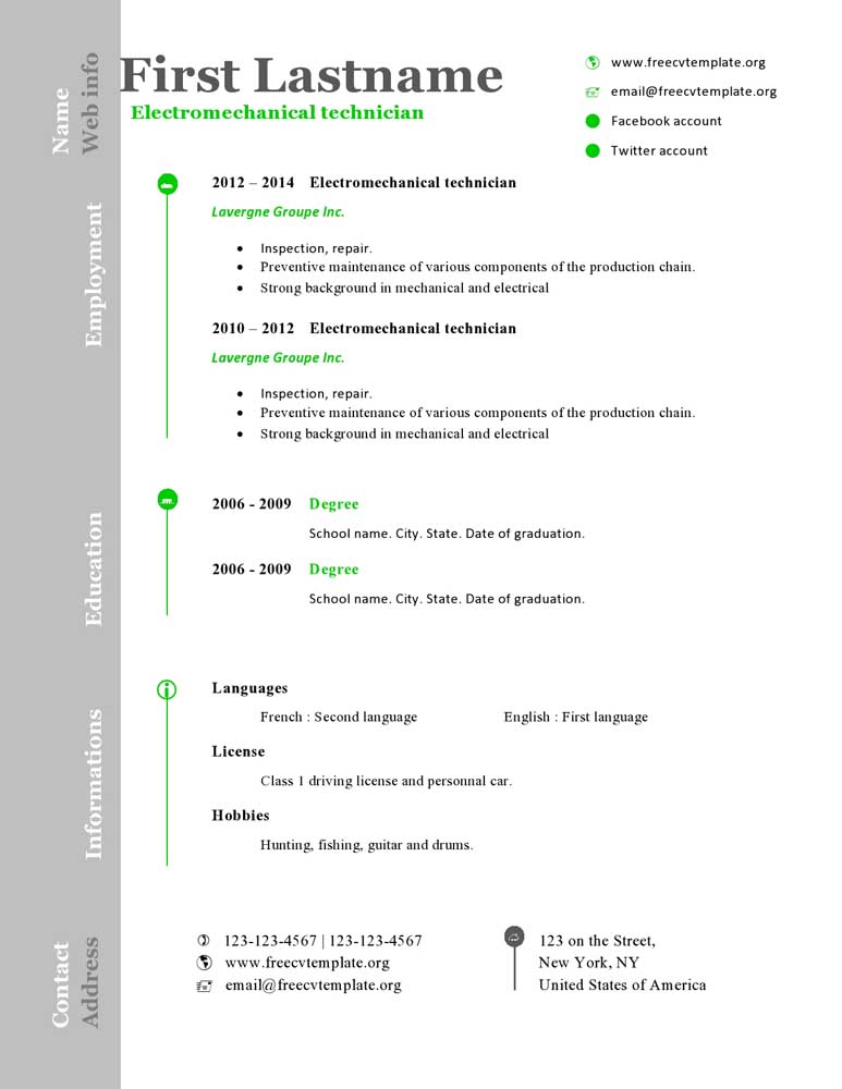 Free cv resume templates #473 to 479