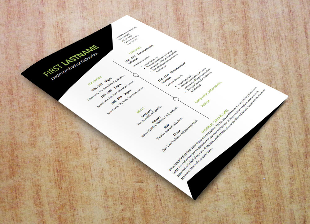 Free resume template that you can print (#532 to 537)