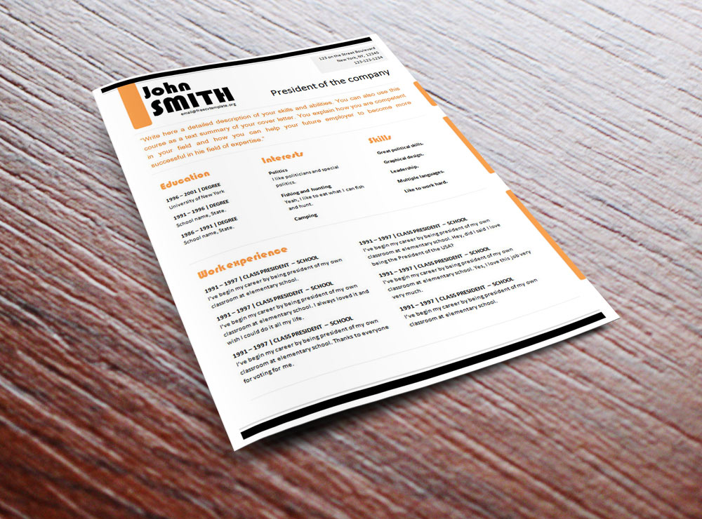 Curriculum vitae word templates (590 to 596)