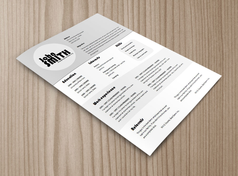Free cv resume template (#611 to 615)
