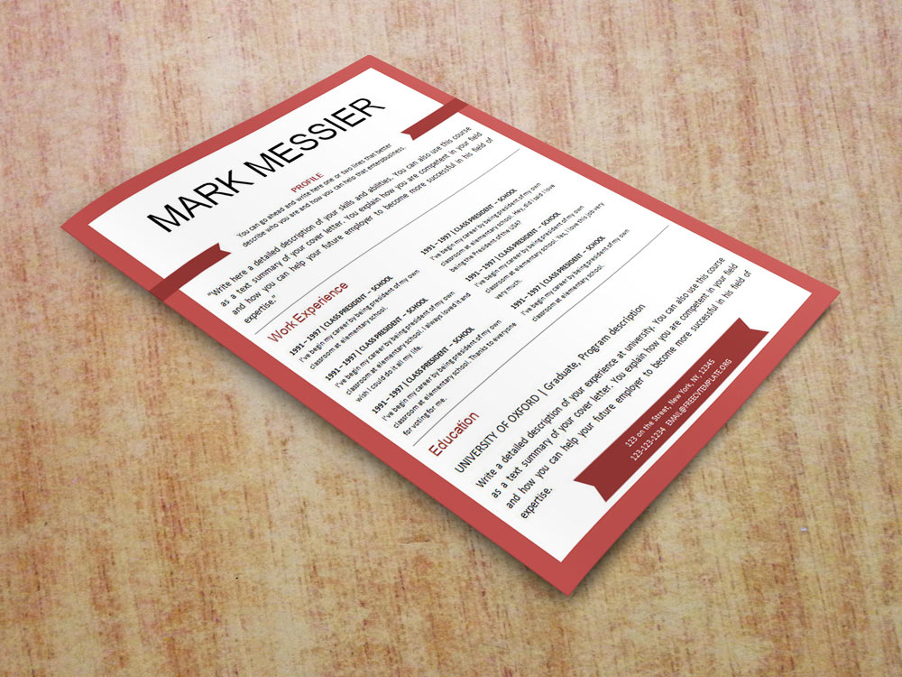 Free resume template design (561 to 567)