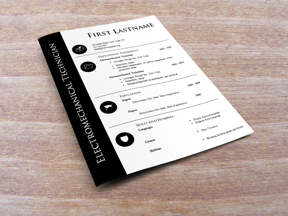 Free cv template for technician (575 to 582)