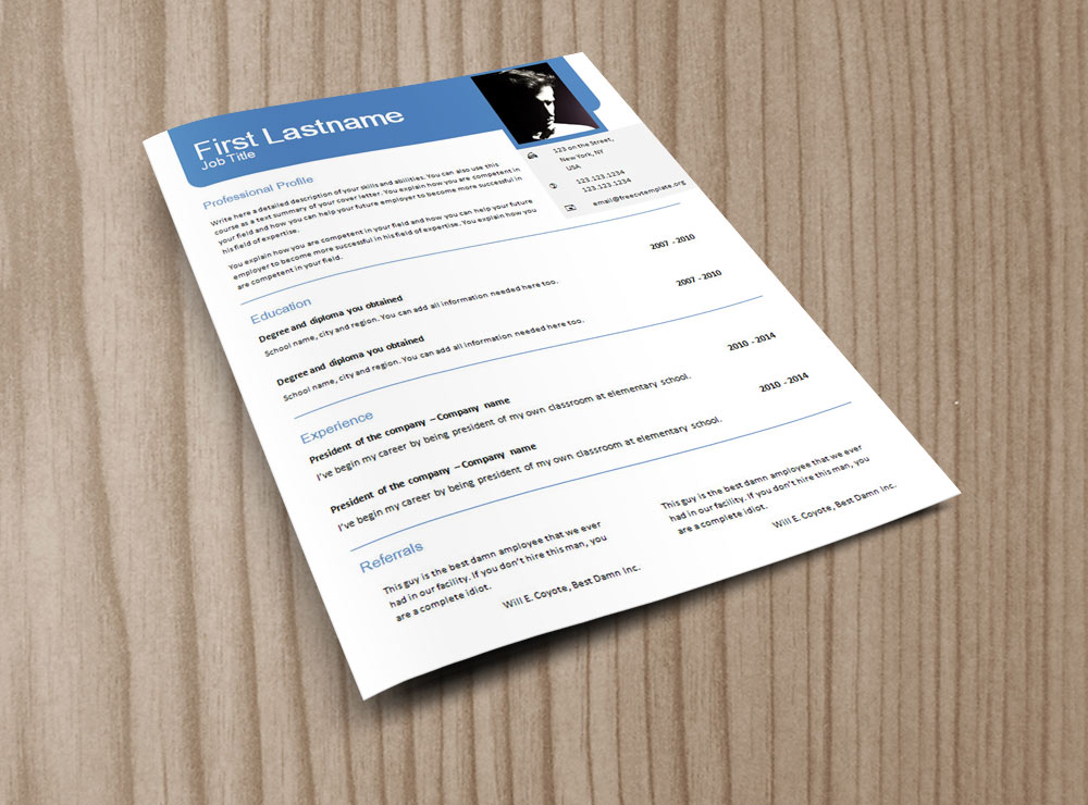 CV Templates For Word (#625 – 631)