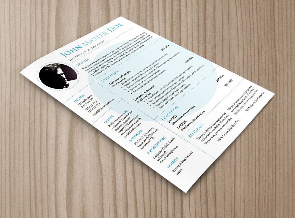 Free cv template #660 to 666