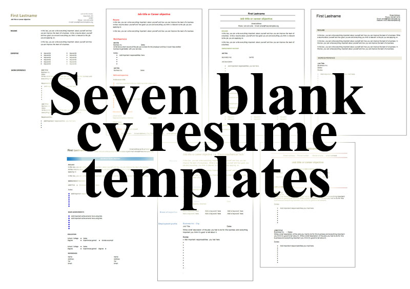 Plain Resume Template from www.getafreecv.com