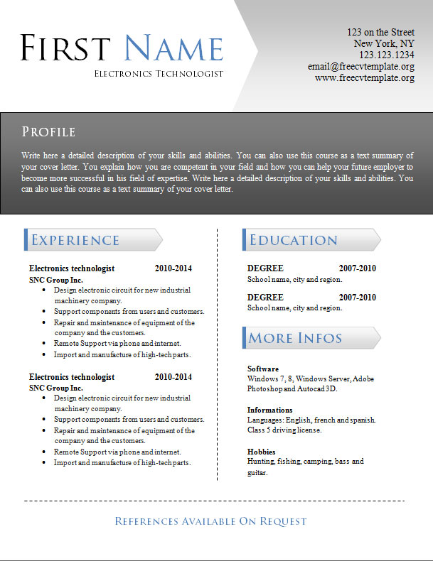free_cv_resume_word_template_939