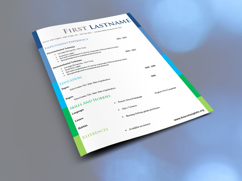 Resume template #979