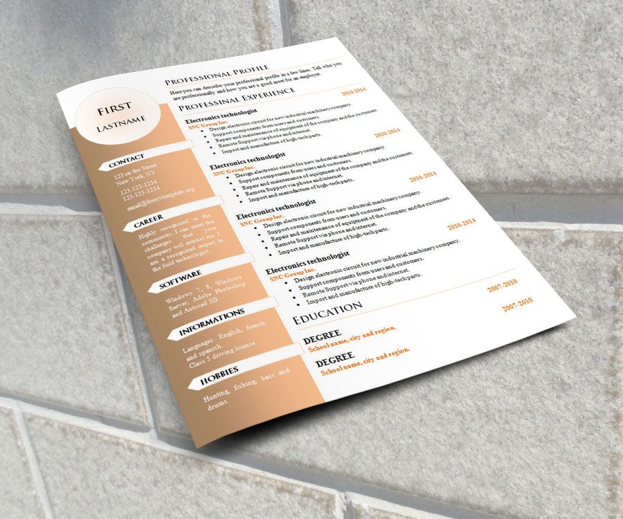 Curriculum vitae resume templates #1004 to #1010