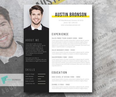 Contrast, The Free Fill In The Blank Resume Design