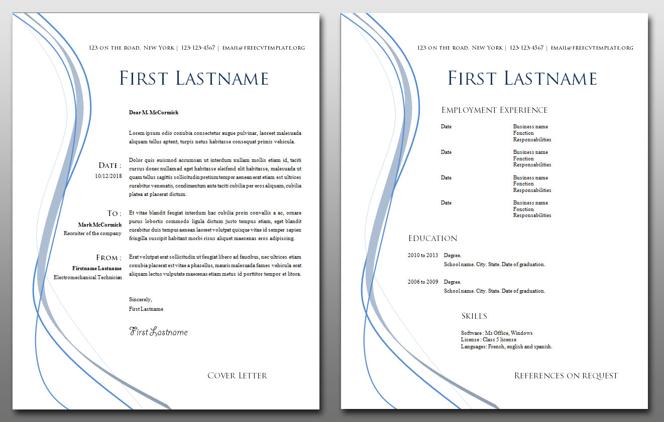 CV and Cover Letter Templates Bundle #11