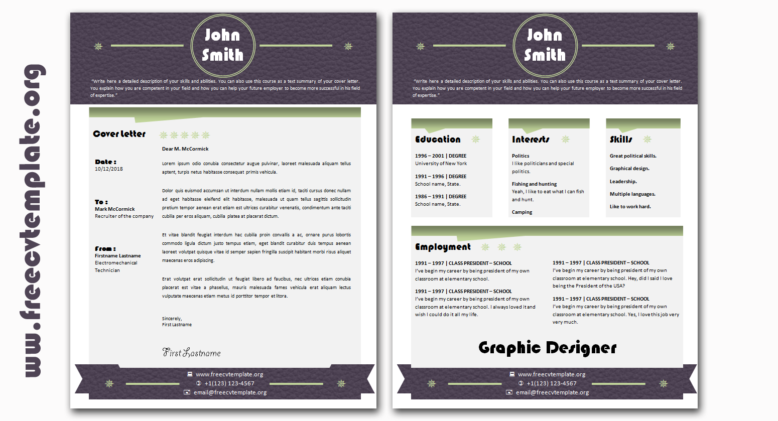 Creative Design Résumé and Cover Letter