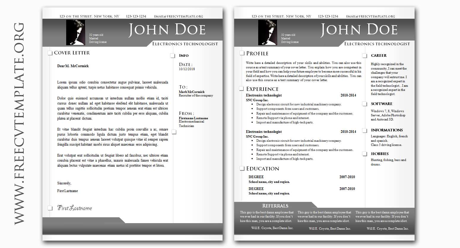 Classic and Original CV & Cover Letter