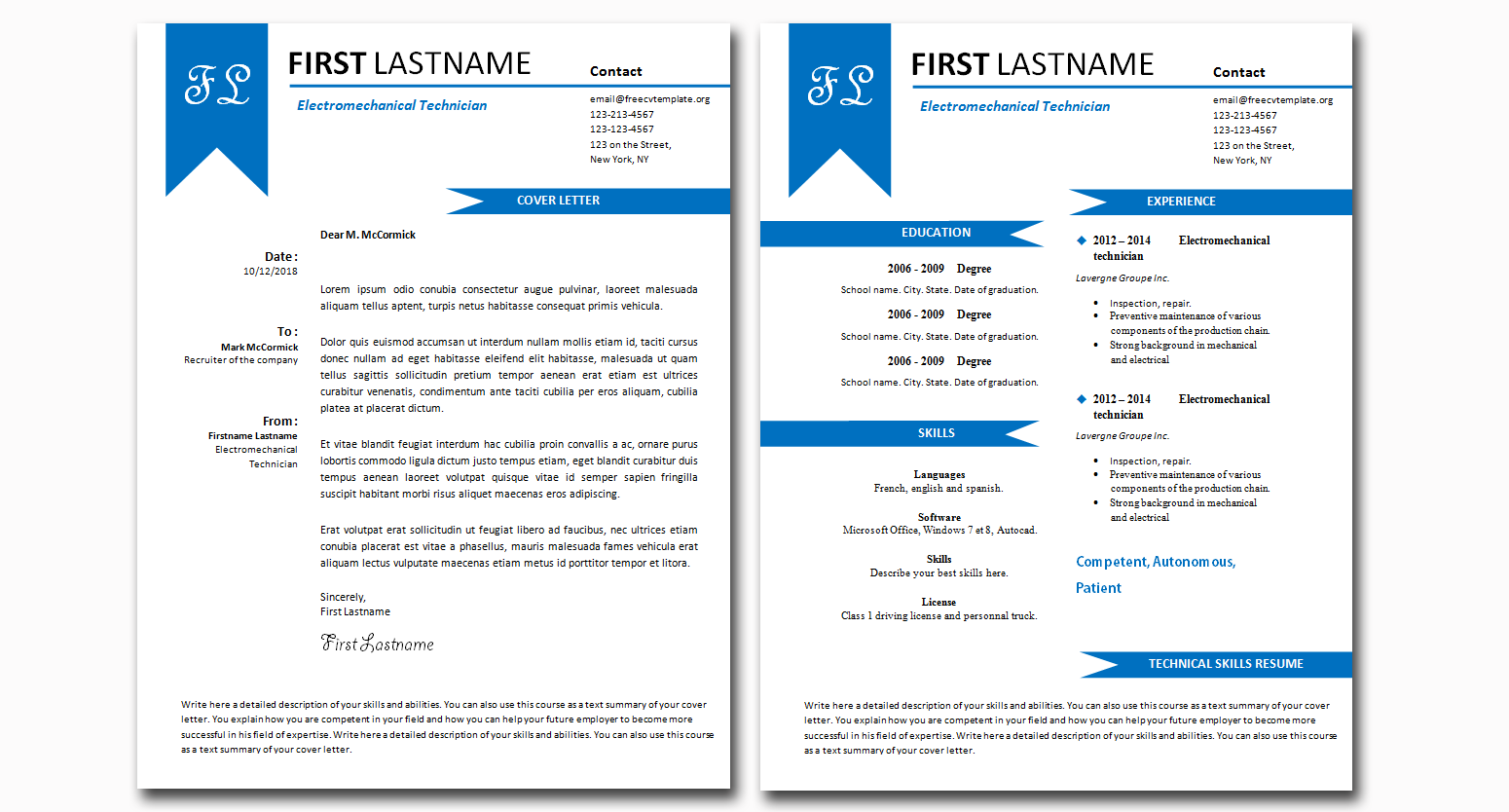 Structured CV & Matching Cover Letter Structured CV & Matching Cover Letter