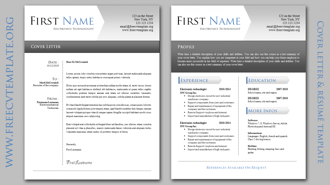 Elegant cover letter & resume