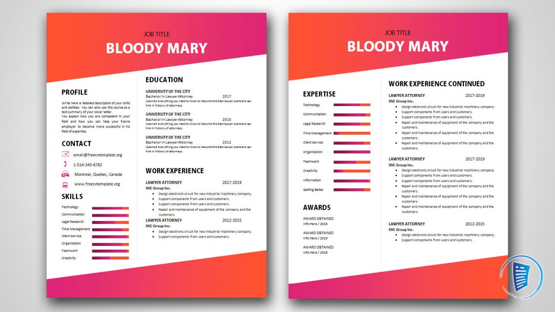 Bloody Mary 2-Pages Version