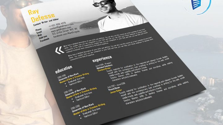 The Content Writer CV Resume Template