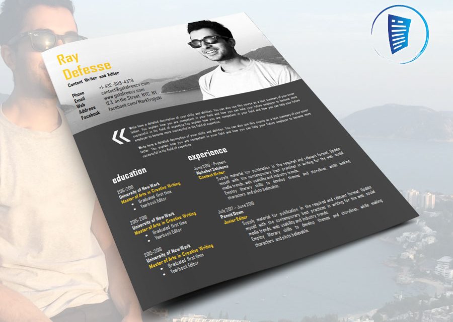 The Content Writer CV Resume Template