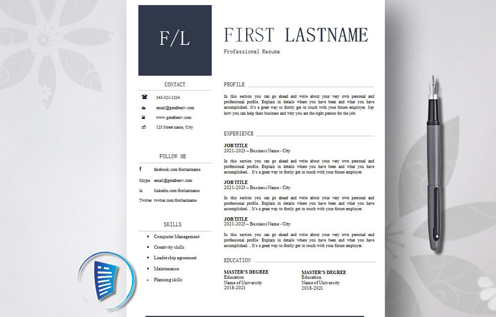 The Chic CV Resume Template
