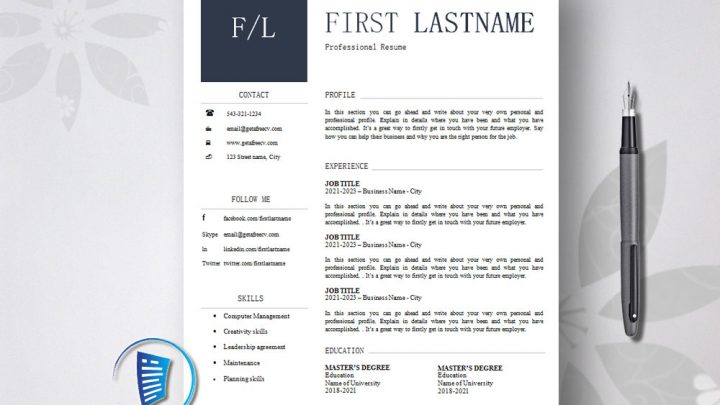 The Chic CV Resume Template