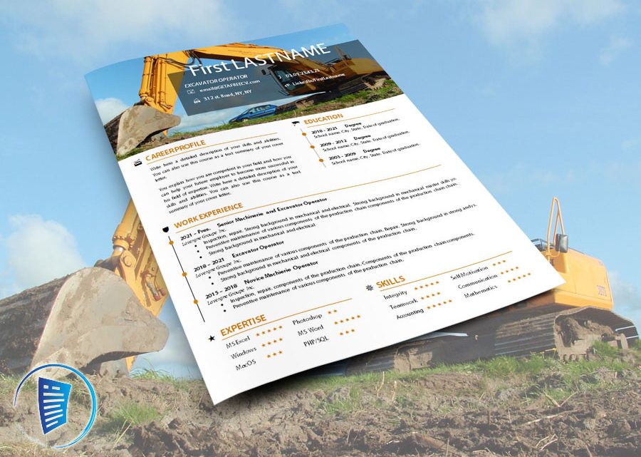 Excavator operator resume template