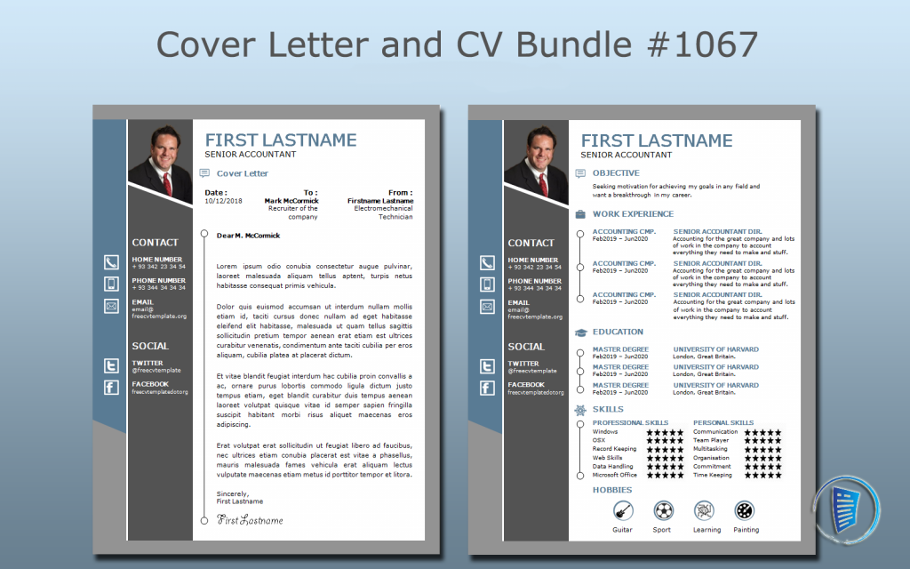 Design Cover letter and Resume templates #1067