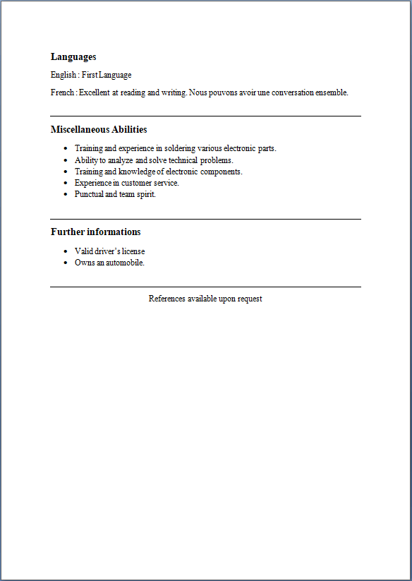 The perfect resume job application template page 2